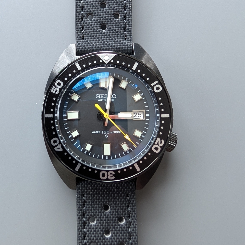 Seiko Custom Black Slim Turtle Automatic Watch